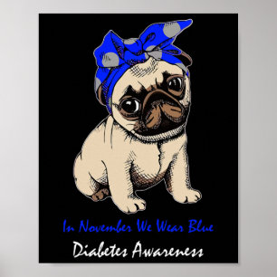 Póster En Noviembre Usamos Avisos De Diabetes De Perro Az