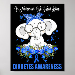 Póster En Noviembre Usamos Awarene De La Diabetes De Elef