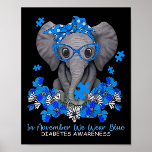 Póster En Noviembre Usamos Awarene De La Diabetes De Elef