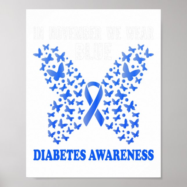 Póster en noviembre usamos azul de la conciencia de la di (Frente)