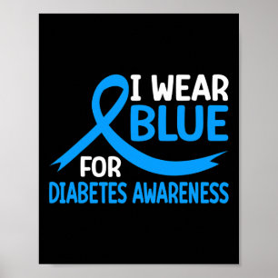 Póster en noviembre usamos azul de la conciencia de la di