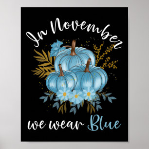 Póster En Noviembre, Usamos Calabazas Azules Caídas De La