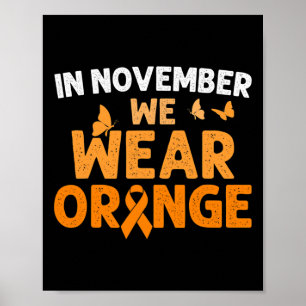 Póster En Noviembre Usamos Conciencia De Los Naranjas Crp