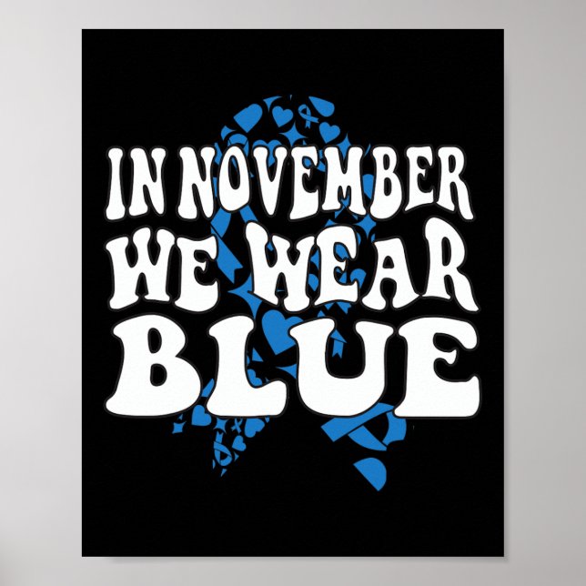 Póster En Noviembre, Usamos Conciencia Sobre La Diabetes  (Frente)