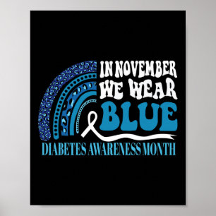 Póster En Noviembre, Usamos Conciencia Sobre La Diabetes 