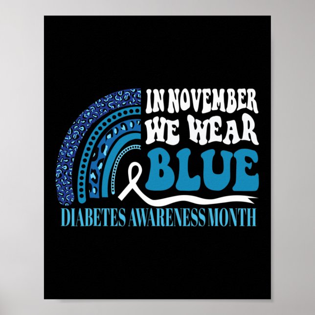 Póster En Noviembre, Usamos Conciencia Sobre La Diabetes  (Frente)