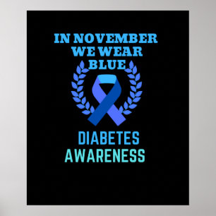 Póster En Noviembre, Usamos Conciencia Sobre La Diabetes 