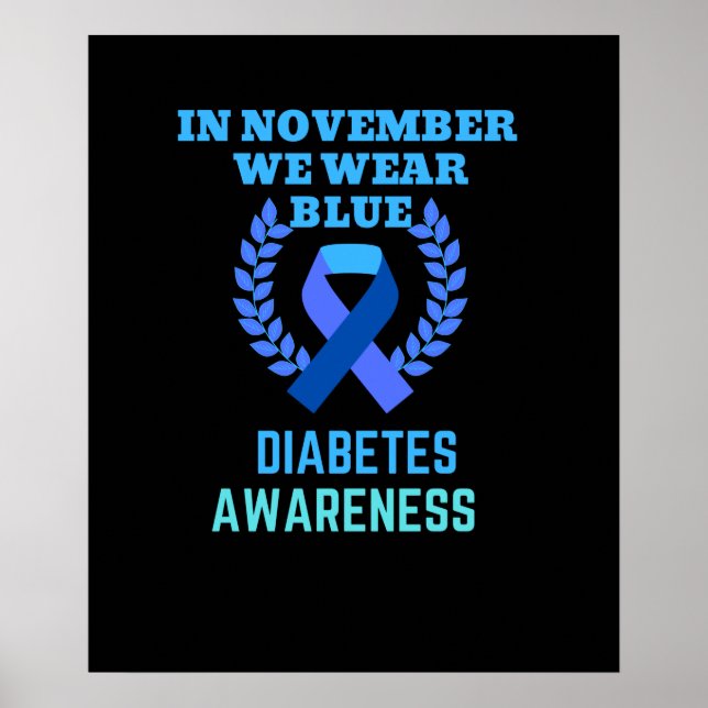 Póster En Noviembre, Usamos Conciencia Sobre La Diabetes  (Frente)