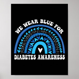 Póster En Noviembre, Usamos Conciencia Sobre La Diabetes 