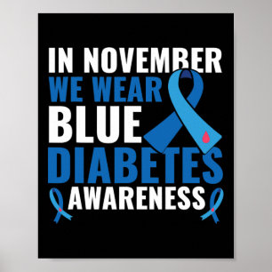 Póster En Noviembre, Usamos Conciencia Sobre La Diabetes 