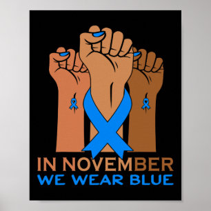 Póster En Noviembre Usamos Conciencia Sobre La Diabetes A