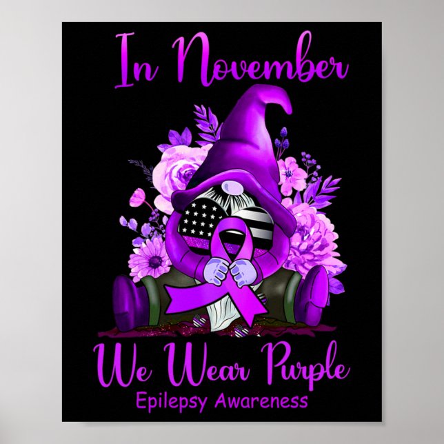 Póster En Noviembre Usamos Epilepsia A De Cinta De Gnome  (Frente)