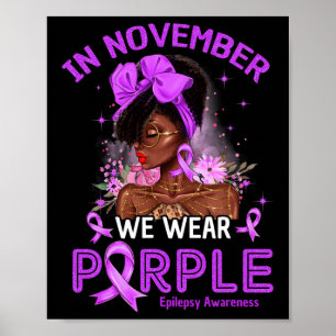 Póster En Noviembre Usamos Epilepsia De Mujeres Negras Mo