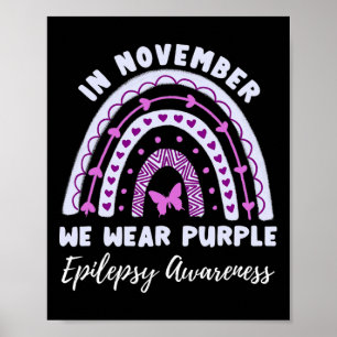 Póster En Noviembre Usamos Epilepsia Morada Conciencia Ll