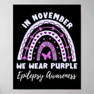 Póster En Noviembre Usamos Epilepsia Morada Conciencia Ll