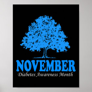 Póster En Noviembre Usamos La Calabaza Azul Diabetes Awar