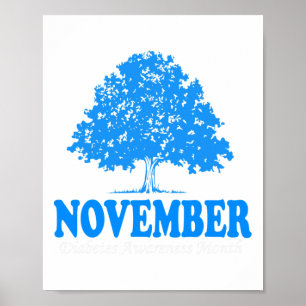 Póster En Noviembre Usamos La Calabaza Azul Diabetes Awar