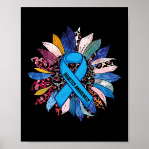 Póster En Noviembre Usamos La Diabetes De Girasol Azul Aw