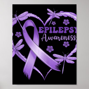 Póster En Noviembre Usamos La Epilepsia Púrpura Concienci