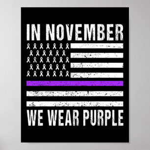 Póster En Noviembre Vivimos El Cáncer Pancreático Morado