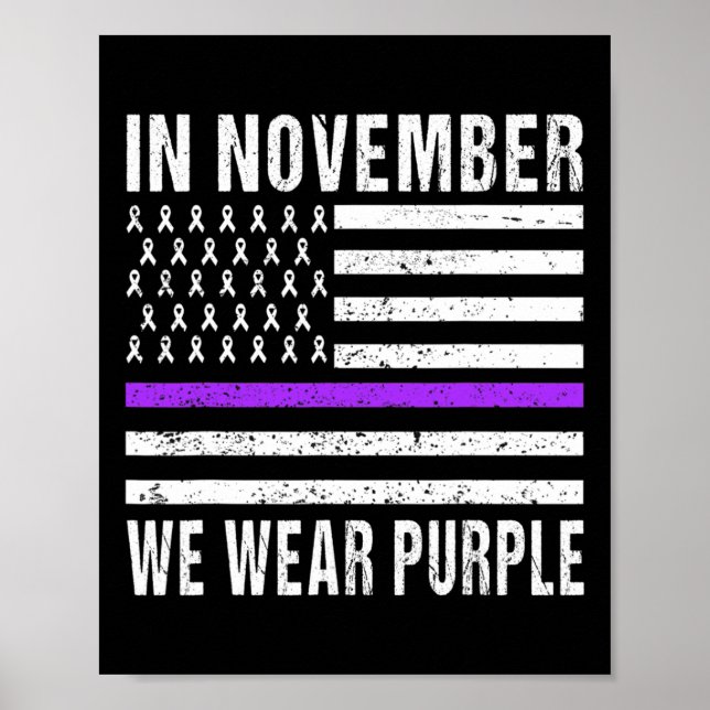 Póster En Noviembre Vivimos El Cáncer Pancreático Morado  (Frente)