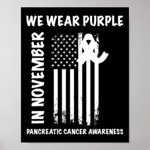 Póster En Noviembre Vivimos El Cáncer Pancreático Morado 