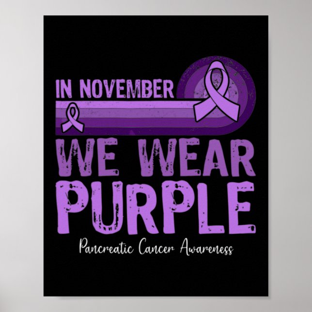 Póster En Noviembre Vivimos El Cáncer Pancreático Morado  (Frente)