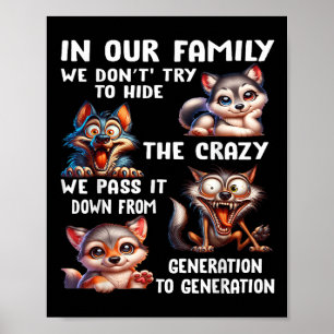 Póster En Nuestra Familia No Tratamos De Esconder El Loco