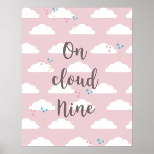 Póster En Nueve Nubes de Tipografía