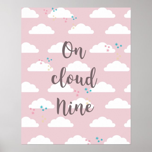 Póster En Nueve Nubes de Tipografía (Frente)