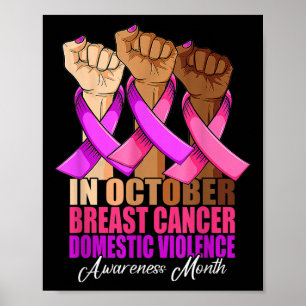 Póster En Octubre, El Cáncer De Mama Awarene Por La Viole