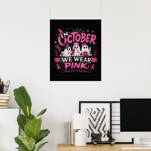 Póster en Octubre Nosotros Vestimos de Rosa Conciencia de