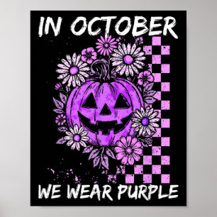 Póster En Octubre Nosotros Vestimos Morado Violencia Domé