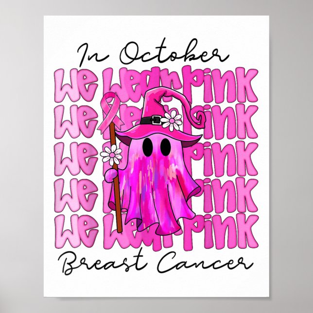 Póster En Octubre Usamos Awa El Cáncer De Mama Británico (Frente)