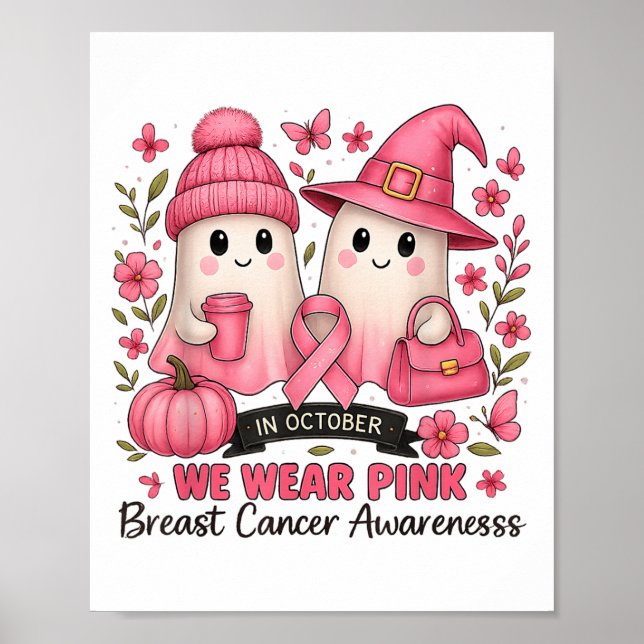 Póster En Octubre Usamos Awa El Cáncer De Mama Británico (Frente)