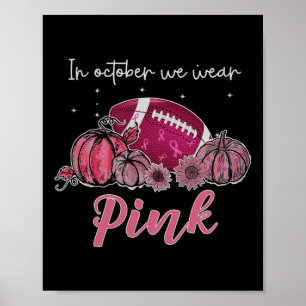 Póster En Octubre Usamos Awa El Cáncer De Mama De Fútbol