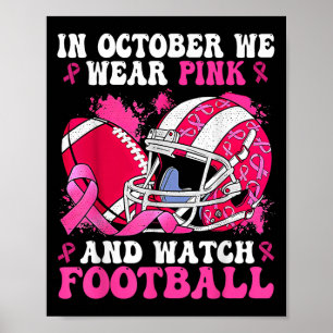 Póster En Octubre Usamos Awa El Cáncer De Mama De Fútbol