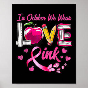 Póster En Octubre Usamos Awarene De Cáncer De Mama Con Am
