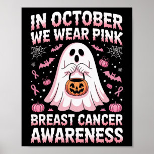 Póster En Octubre Usamos Cáncer De Mama De Bruja Rosa