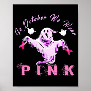 Póster En Octubre Usamos Cáncer De Mama De Cinta Rosa