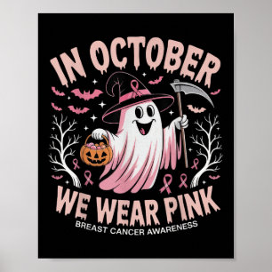 Póster En Octubre Usamos Cáncer De Mama De Espada Rosa