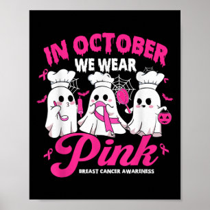 Póster En Octubre Usamos Cáncer De Mama Leche Rosa A
