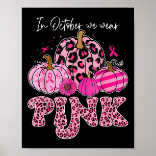 Póster En Octubre Usamos Cáncer De Mama Rosado