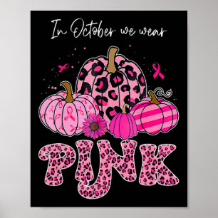 Póster En Octubre Usamos Cáncer De Mama Rosado