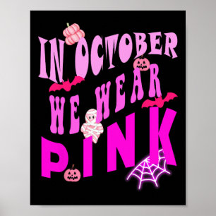 Póster En Octubre Usamos Conciencia Rosa Del Cáncer De Ma