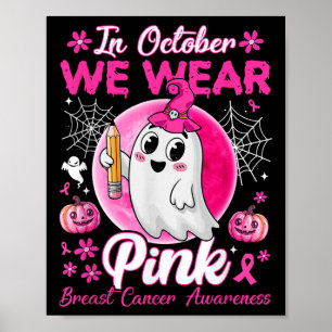 Póster En Octubre Usamos Conciencia Sobre El Cáncer De Ma