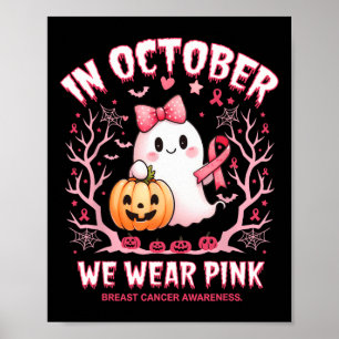 Póster En Octubre Usamos Conciencia Sobre El Cáncer De Ma