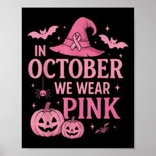 Póster En Octubre Usamos Conciencia Sobre El Cáncer De Ma