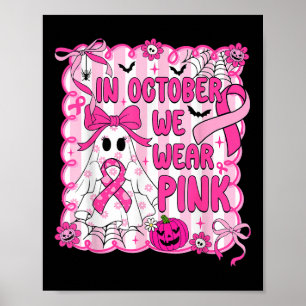 Póster En Octubre Usamos Conciencia Sobre El Cáncer De Ma