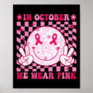 Póster En Octubre Usamos Conciencia Sobre El Cáncer De Ma